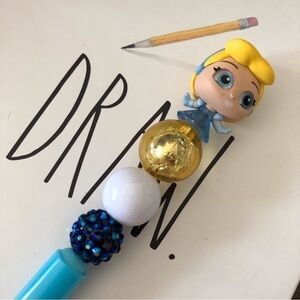 Disney Doorables: Cinderella: Cinderella handmade beaded pen